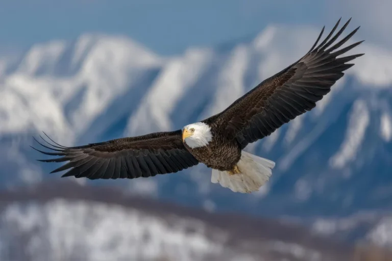 Eagles Flying Above Mountains